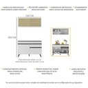 Ver imagem 4 de Armário de Cozinha Compacta 120cm Veneza Multimóveis V3688 Branco/Preto