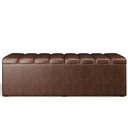 Ver imagem 3 de Calçadeira Recamier Baú para Cama de Casal Dália 140x50 Cm W01 Couríssimo Marrom - Lyam Decor