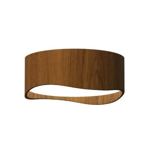 Plafon Fox Lustres P84 Ø40x16cm Madeira Mdf e Acrílico 3xe27 Cor:calico