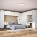 Ver imagem 1 de Guarda-Roupa Planejado de Canto Linear 12 Peças com 13 Portas Orion CabeCasa MadeiraOriginals Bege/Aveia