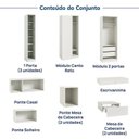 Ver imagem 6 de Guarda-roupa Modulado de Canto Linear 12 Peças com 13 Portas Orion CabeCasa MadeiraOriginals