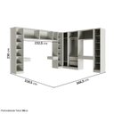 Ver imagem 4 de Guarda-Roupa Planejado de Canto Linear 12 Peças com 13 Portas Orion CabeCasa MadeiraOriginals Bege/Aveia