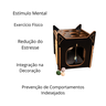 Toca para Gatos Interativa Playground Preta - 3