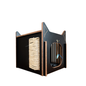 Toca para Gatos Interativa Playground Preta