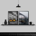 Ver imagem 2 de Kit 2 Quadros Portugal Amarelos 45x34cm:Madeira preta