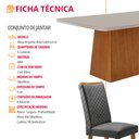 Ver imagem 7 de Mesa de Jantar Aida 180cm Tampo MDF e Vidro Canto Copo com 6 Cadeiras Lira Moderna