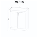 Ver imagem 4 de Armário para Escritório 2 Portas com Chave Tecnomobili Amêndoa - Me4149