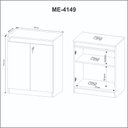 Ver imagem 7 de Armário para Escritório 2 Portas com Chave Tecnomobili Amêndoa - Me4149