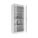Ver imagem 4 de Cristaleira com 2 Portas de Vidro e 3 Prateleiras 60cm Multimóveis CR50294 Branco