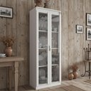 Ver imagem 2 de Cristaleira com 2 Portas de Vidro e 3 Prateleiras 60cm Multimóveis CR50294 Branco