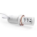 Ver imagem 6 de Torre De Tomada Com Indução 2 Tomadas 10A 2usb A + C  Branco Cobreado