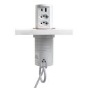Ver imagem 3 de Torre De Tomada Com Indução 2 Tomadas 10A 2usb A + C  Branco Cobreado