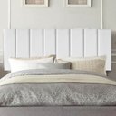 Ver imagem 1 de Painel Estofada Líbia 140CM Casal Courino Branco - D A DECOR