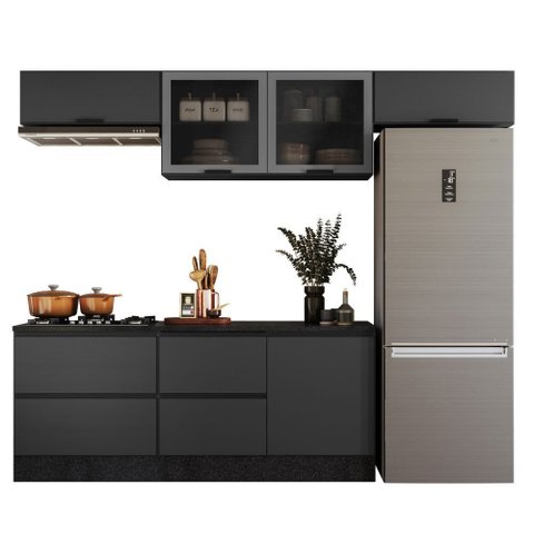 Cozinha Modulada Etna 5 Peças com Tampo 6 Portas Poliman Móveis