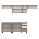 Ver imagem 3 de Cozinha Compacta Venaly 10 Portas 2 Gavetas 4 Prateleiras Cinamomo/Off White - Henn