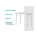Ver imagem 4 de Sala de Jantar Completa Mesa Dobrável e 4 Banquetas 105 Prata/branco - Prata/preto - Carraro