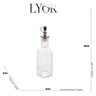 Kit 2 Garrafas para Azeite ou Vinagre de Vidro 200ml com Dosador Lyor Temperar Saladas - 4