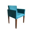 Ver imagem 2 de Kit 6 Poltronas Nina Estilo Retrô Tecido Suede Ideal para Sala de Estar - Azul Turquesa
