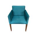 Ver imagem 3 de Kit 6 Poltronas Nina Estilo Retrô Tecido Suede Ideal para Sala de Estar - Azul Turquesa