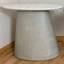 Ver imagem 2 de Base de Mesa de Jantar Cone Oval Concreto Maciço P/ Tampo de 160x90 Cm até 180x100 Cm Cor Cinza