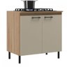 Balcão de Cozinha Maysa 2 Portas Madeira Oak/dunas - Móveis Sul - 2