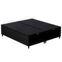 Ver imagem 1 de Base Cama Box Baú Casal Queen 158cm Hit I02 Suede Preto - Mpozenato