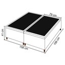 Ver imagem 4 de Base Cama Box Baú Casal Queen 158cm Hit I02 Suede Preto - Mpozenato