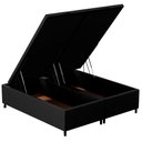 Ver imagem 5 de Base Cama Box Baú Casal Queen 158cm Hit I02 Suede Preto - Mpozenato