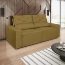Ver imagem 2 de Sofá Reclinável Retrátil 1,50m Luxo 2 Lugares Sala de Estar Cor:capuccino