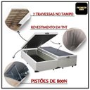 Ver mais imagens de Cama Box Baú Casal Bipartido 69 Diversas Cores (138x188x42):corino Cinza/casal