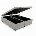 Ver imagem 1 de Cama Box Baú Casal Bipartido 69 Diversas Cores (138x188x42):corino Cinza/casal