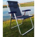 Ver imagem 2 de Cadeira Praia Max Alumínio Oversize Reforçada até 140kg Zaka Cor:azul Azul