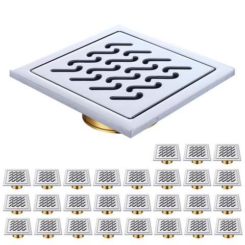 Ralo Inox 10x10 Banheiro Kit 27 Uni Lavabo Anti Odor Anti Inseto Jardim Quintal Duravel Seguro Higie