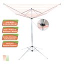 Ver imagem 4 de Varal de Chão Giratório Parabólico Aço Galvanizado 11 Cordas Corda Branca