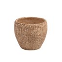 Ver imagem 1 de Vaso Decorativo Tramado em Cimento Marrom 15cm Cs0011 Btc
