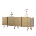 Ver imagem 3 de Cristaleira Évora com Buffet Saluti Champanhe Off White - Hb Móveis