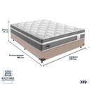 Ver imagem 2 de Cama Box Casal e Colchão Molas Ensacadas Berlim Probel