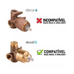 Acabamento para Registro Chuveiro Ducha Monocomando Padrão Base Docol Preto Fosco Metal Premium Pmx - 2