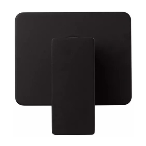 Acabamento para Registro Chuveiro Ducha Monocomando Padrão Base Docol Preto Fosco Metal Premium Pmx