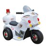Moto Infantil Elétrica Branca com Baú Sons de Sirene Policia e Bateria Recarregável 6v Zippy - 1