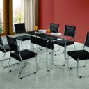 Ver imagem 1 de Conjunto Sala de Jantar com Mesa Kenia 6 Cadeiras Formato Aço Nobre