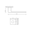 Ver imagem 2 de Fechadura Chess Externa Roseta Quadrada Cromado 40mm Arouca Chess Cromada Externa