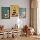 Ver imagem 3 de Kit 3 Quadros Decorativos Infantil - Leitores da Selva NO2 - 30x40 - Moldura Madeira