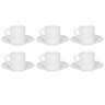 Jogo de Xícara com Pires para Café Melamina Branca 6 Unidades - Yazi - 1