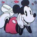 Ver imagem 3 de Fronha Portallar Malha Disney Estampa Localizada Mickey 48cmx68cm Cinza