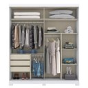 Ver imagem 3 de Guarda Roupa Solteiro com Espelho 2 Portas Verg Flex Branco/Rosa Chá - Henn
