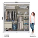 Ver mais imagens de Guarda Roupa Solteiro com Espelho 2 Portas Verg Flex Branco/rosa Chá - Henn