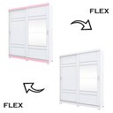 Ver imagem 2 de Guarda Roupa Solteiro com Espelho 2 Portas Verg Flex Branco/rosa Chá - Henn