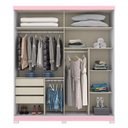 Ver imagem 7 de Guarda Roupa Solteiro com Espelho 2 Portas Verg Flex Branco/rosa Chá - Henn