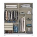 Ver imagem 6 de Guarda Roupa Solteiro com Espelho 2 Portas Verg Flex Branco/rosa Chá - Henn